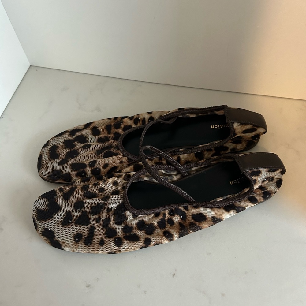 Reformation Marvin Ballet Leopard Flats - Picture 5 of 6